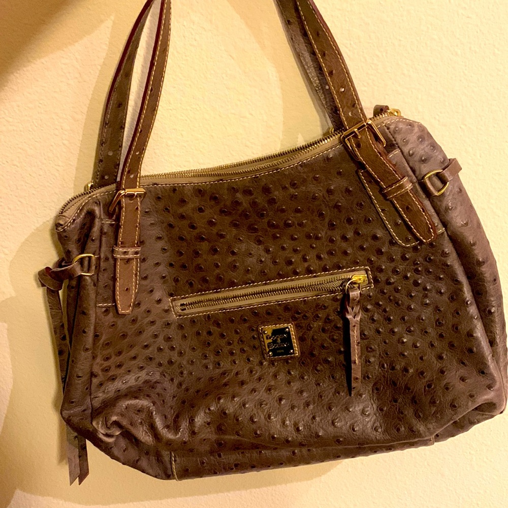 Dooney and Bourke Ostrich Leather Shoulder Bag
